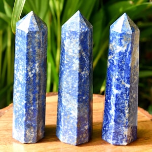 Natural Lapis Lazuli Tower -Healing Crystal Wand for Chakra Alignment,Unique Metaphysical Gift Idea,Balancing Tower,Thoughtful Healer&#39;s Gift
