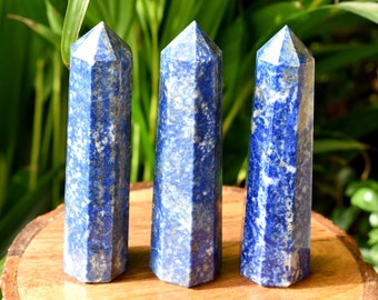 Natural Lapis Lazuli Tower -Healing Crystal Wand for Chakra Alignment,Unique Metaphysical Gift Idea,Balancing Tower,Thoughtful Healer's Gift