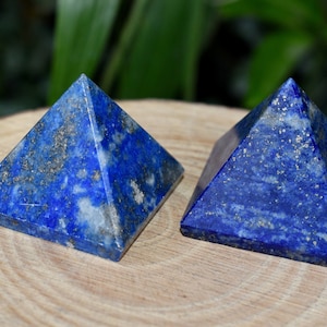 Lapis Lazuli Crystal Healing pyramid ~ Lapis Lazuli Pyramid For Crystal Grid And Chakra balancing ~ Sound Therapy Toolkit,Feng Shui