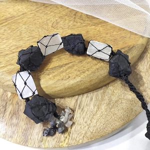 Black Tourmaline & Selenite Crystal Hanger, Car Hanger
