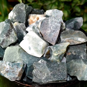 Rough Moss Agate Crystal - Raw Moss Agate Stones, Natural Moss Agate Raw Gemstone, Raw Crystal Jewelry