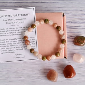 Crystal Balancing FERTILITY Kit, Gift For Fertility, Crystal For Fertility, Pregnancy Kit Stones Gift Set, Pregnancy Support Crystals Gifts
