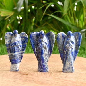 2&quot; Lapis Lazuli Angel Gemstone Peace Angel, Pocket Guardian Angel Statue, Easy to carry in purse