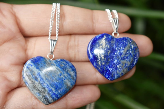 Lapis Lazuli Herz Kristall Anhänger, echter blauer Kristall Herzförmige  polierte Edelstein Charms -  Österreich