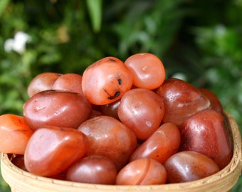 Carnelian Tumbled Stones Healing Crystals, Gemstone Natural Tumbled Stones in pack sizes of 4oz, 1/2 lb and 1 lb Carnelian Tumbles