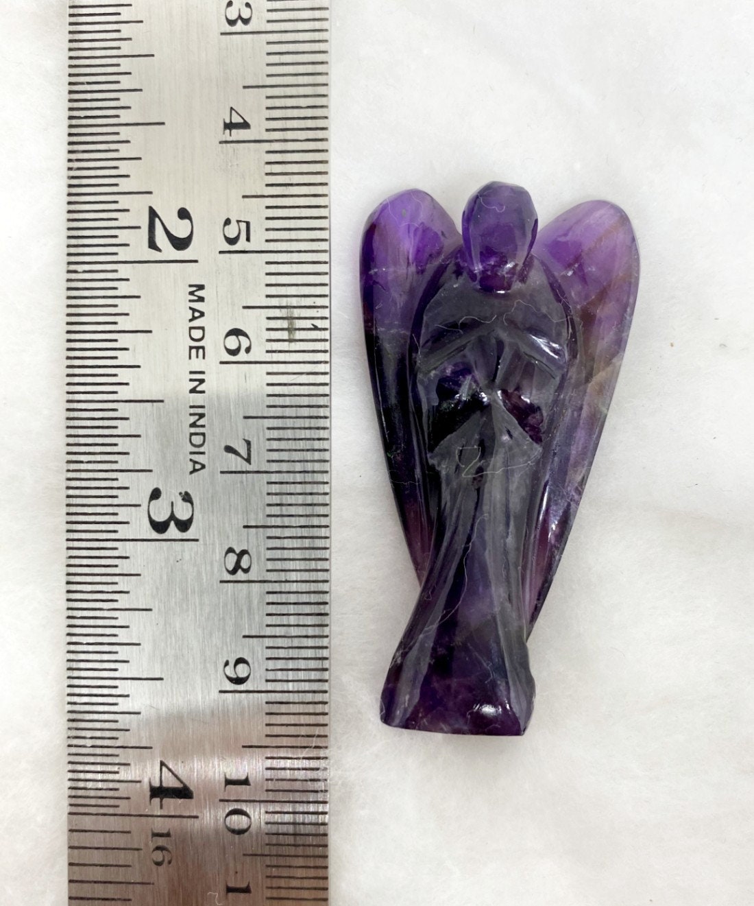 2'' Amethyst Angel Gemstone Peace Angel Pocket - Etsy