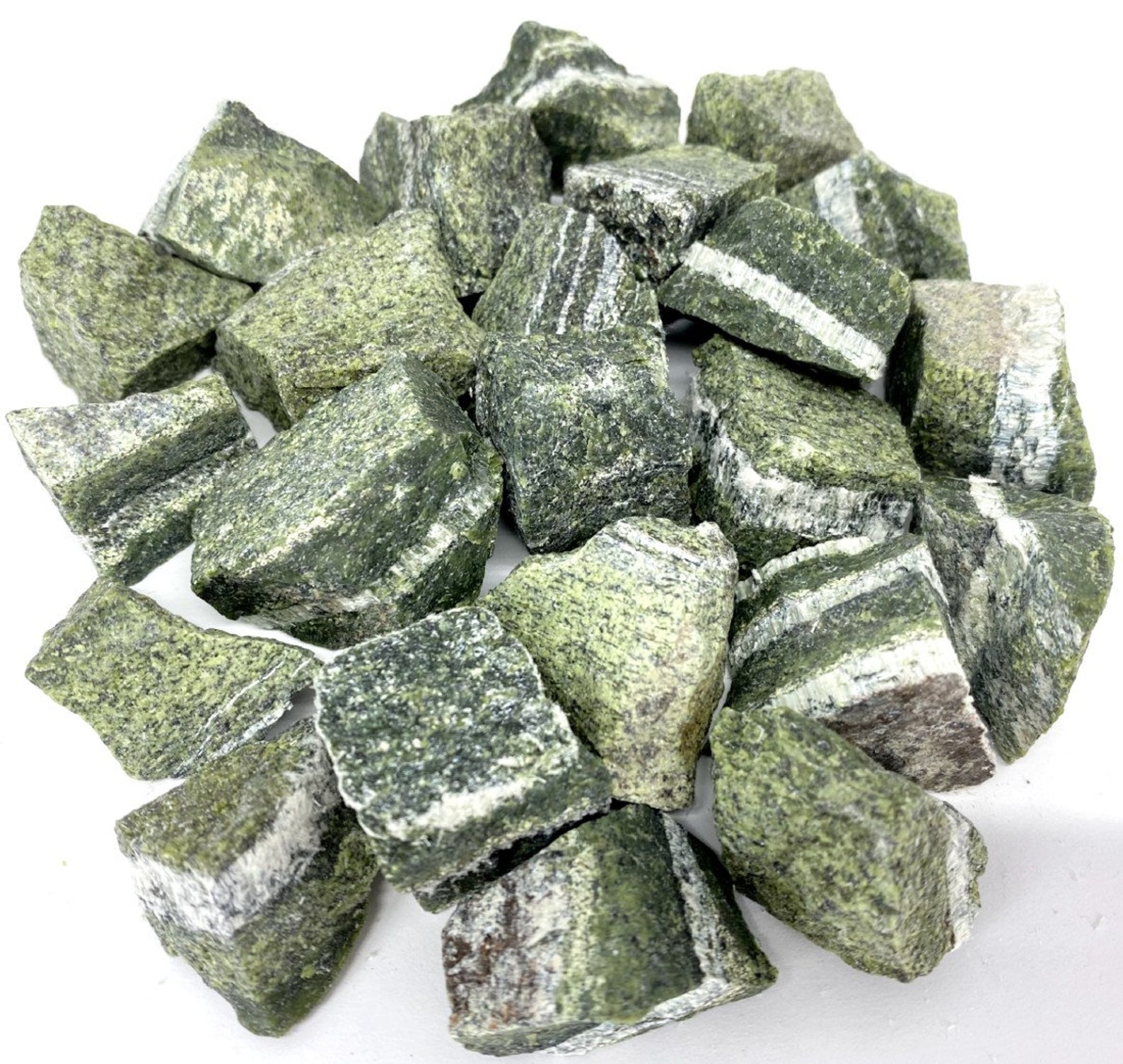 Green Zebra Jasper Rough Natural Stones 1 Inch Green Zebra Etsy