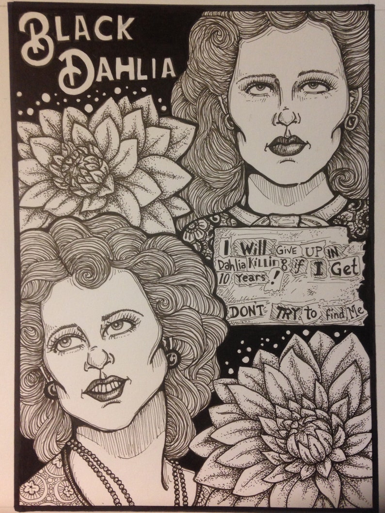 The Black Dahlia original artwork