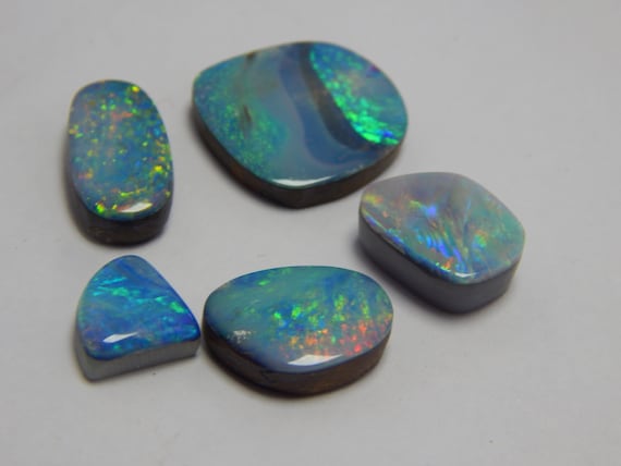 Australian Doublet Opal Gemstone Natural Loose Cabochon Mixed Shape Good Quality