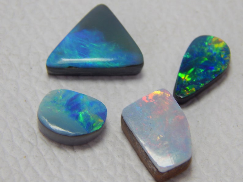 Australian Doublet Opal Gemstone Natural Loose Cabochon Mixed Shape Good Quality