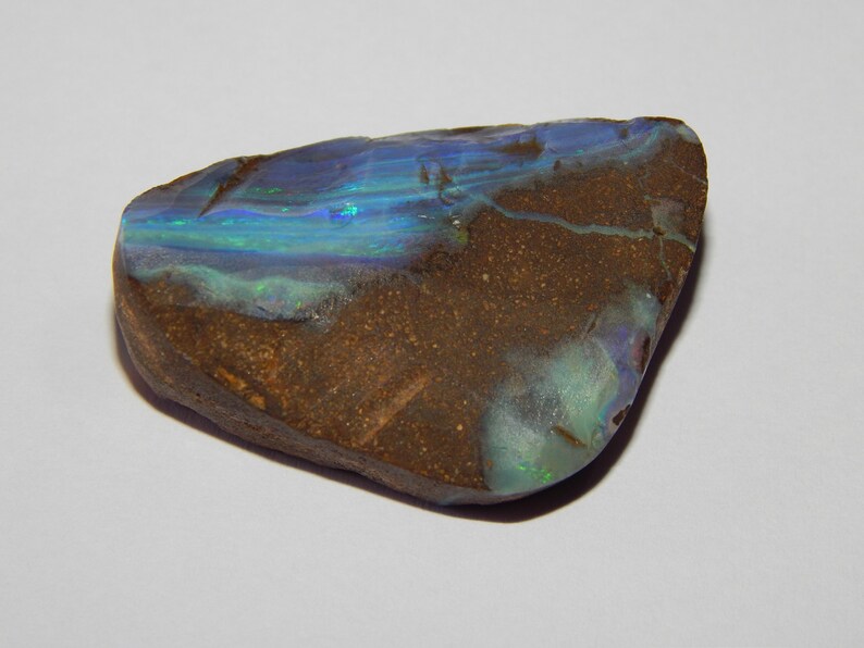 Australian Boulder Opal Natural Unpolished Cabochon Fancy Shape Multi Fire Good Quality Boulder Opal-001