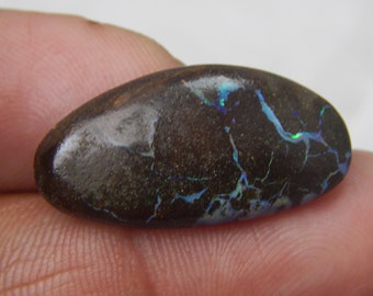 Green & Blue Fire , Australian Boulder Fire Opal Gemstone, Natural Fancy Shape, Good Quality