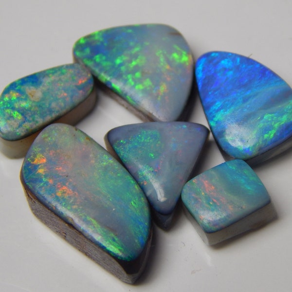 Australian Doublet Opal Gemstone Natural Loose Cabochon Mixed Shape Good Quality.