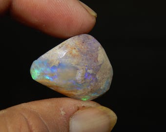 Australian Rough Opal Gemstone, Natural Solid Opal Cabochon, 12.60 Cts