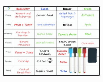 Magnetic Weekly Planner: Fridge Whiteboard for Home School