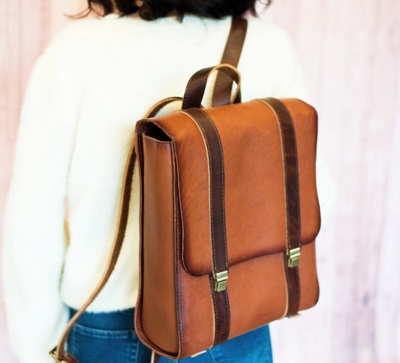 Leather Backpack Leather Bag Leather Backpack Women Laptop | Etsy