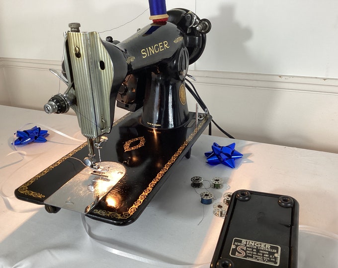 1948 Singer Sewing Machine model 1590 fully Serviced Etsy