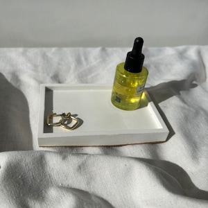 Rectangular Concrete Tray | Jewelry Dish | Decorative coaster | Key dish | Candle holder | Sand color/ White Color Concrete| Minimal style
