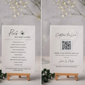 Wedding Photo Sharing QR Sign Wedding Photo Sign QR Code Blow Up Phone Photo Idea Wedding QR Code Sign I Spy Game Photo Sign Idea Photo Game