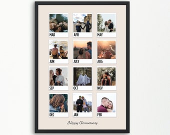 Custom Gift 1 Yr Anniversary Gift Wedding Anniversary 1 Year Anniversary Photo Custom Gift Long Distance Couple Anniversary Gift For Parents