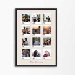 Custom Gift 1 Yr Anniversary Gift Wedding Anniversary 1 Year Anniversary Photo Custom Gift Long Distance Couple Anniversary Gift For Parents