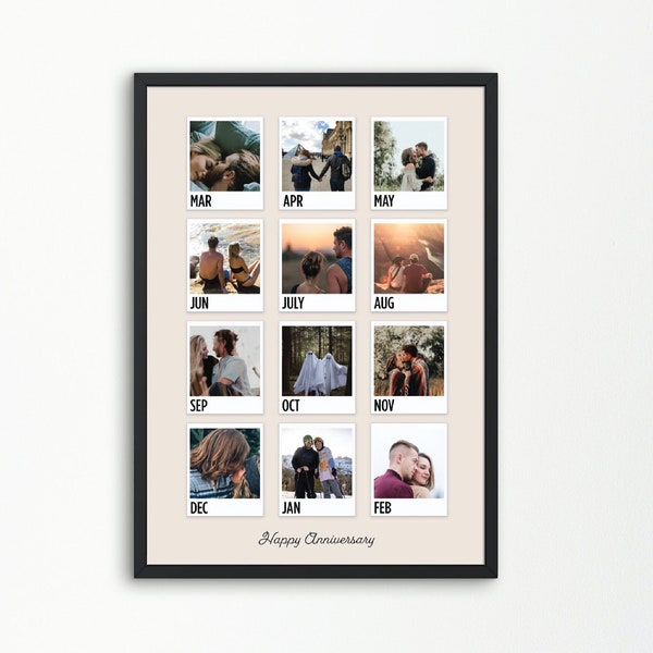 Regalo personalizado Regalo de aniversario de 1 año Aniversario de bodas Foto de aniversario de 1 año Regalo personalizado Regalo de aniversario de pareja de larga distancia para padres