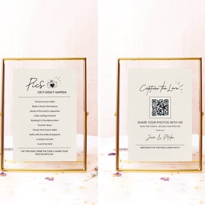 Wedding QR Code Photo QR Code Wedding Sign Template Wedding Game I Spy Wedding Table Sign Canva Custom Wedding Sign Blow Up Their Phone Sign