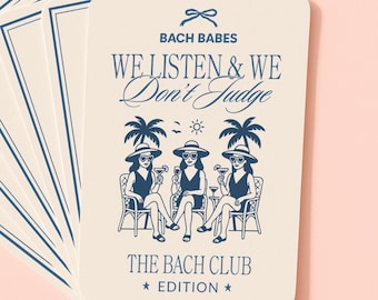 Ideia de jogo do Bach Club Jogos para despedida de solteira Jogo divertido do Bach Club Jogo para despedida de solteira para impressão Jogo para festa do Bach Club Jogo para impressão de fim de semana