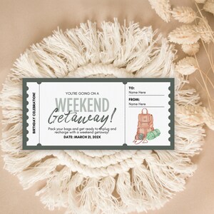 Trip Voucher Gift Surprise Trip Gift Idea For Travel Surprise Gift Anniversary Trip Gift Voucher Weekend Getaway Boarding Pass Gift Voucher
