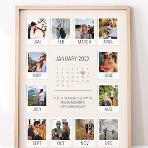 Personalized Couples Anniversary Print Gift Valentine Day Gift Collage Memorable Gift for Partner Best Gifts For Him 1st Anniversary Special