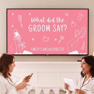 What Did The Groom Say Bachelorette Trivia game Girls Gone Mild Bach