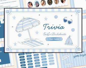 Last Toast on the Coast What Did the Groom Say Editable Canva Bach Party Game Coastal Bride Party Seashell and Wedding Bells Bachelorette