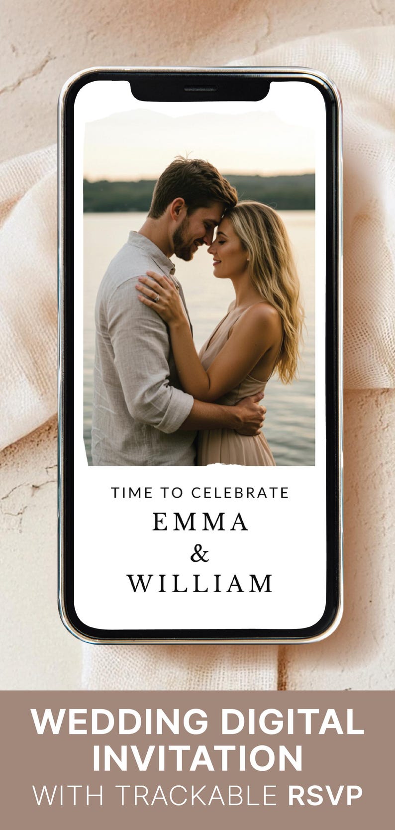 CANVA Wedding Invitation With Trackable RSVP Wedding Announcement