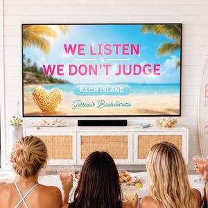 Bach Island Game Bachelorette Party Game Icebraker We Listen & We Don't Judge Game