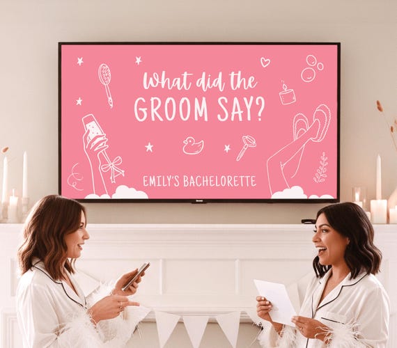What Did The Groom Say Bachelorette Trivia game Girls Gone Mild Bach Drinking Game for Hens Party Game Girl Night Party Game Bach Trip Fun