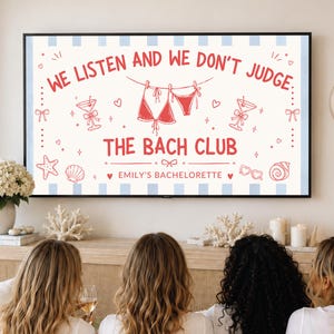 Bach Club Möhippa-spel Vi lyssnar och dömer inte, mall Bach Party-spel, Roligt spel, Redigerbart Canvas, Bach-spel, Möhippa-trendspel