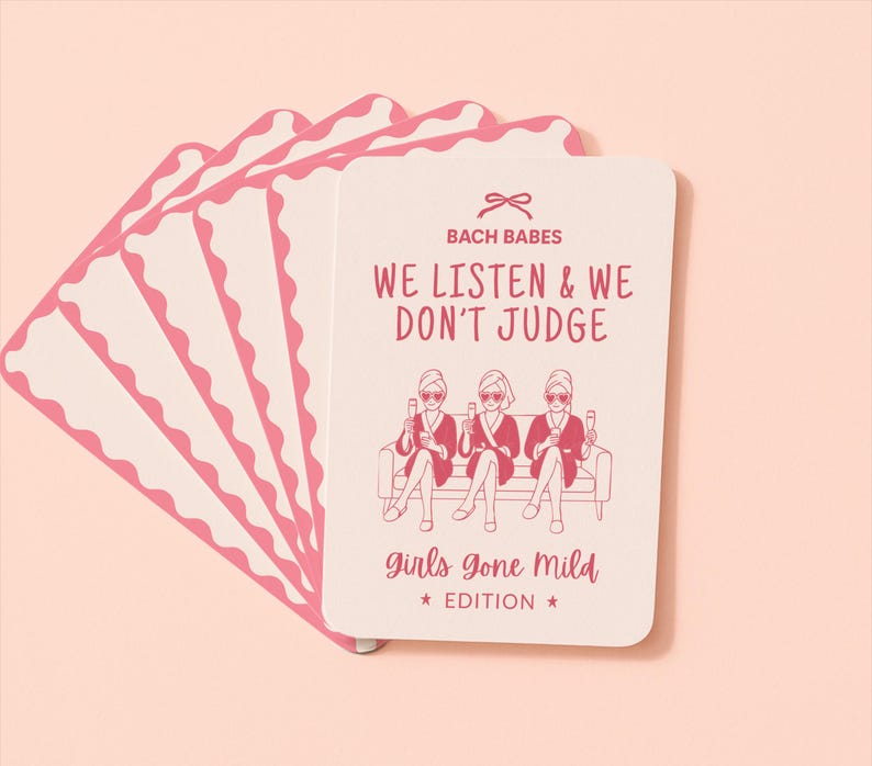 Activity Set Editable Canva Template We Listen We Don’t Judge Game DIY