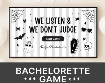 „Bis dass der Tod uns scheidet“-Party-Junggesellinnenabschiedsspiel, Hexen-Junggesellinnenabschiedsidee, „Bride or Die“-Spiele, Halloween-Junggesellinnenabschiedsspiel, Hexe „RIP Single-Leben“-Vorlage