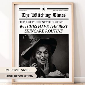 Witch Decor Halloween Print Witch Wall Art Halloween Gallery Wall Spooky Decor Printable Wall Art  Gothic Wall Art Digital Halloween Print