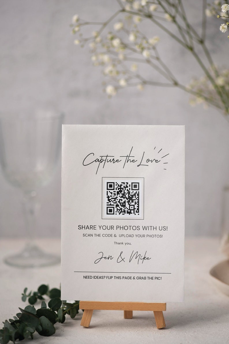 Wedding QR Code Photo QR Code Wedding Sign Template Wedding Game I Spy