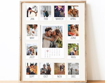 Presente de aniversário de 2 anos para namorada personalizável Baixar presente de aniversário Polaroid Presente personalizado de primeiro aniversário Quando nos conhecemos Ideia de presente