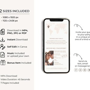 Custom Passport Wedding Invitation Destination Wedding Invite Passport Digital