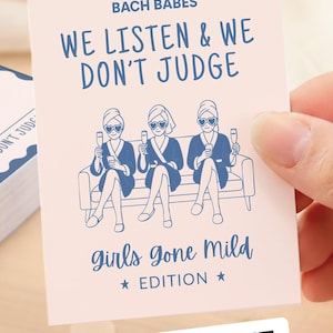 Blue Girls Gone Mild Bachelorette Games Bach Party Game Printable