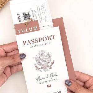 Custom Wedding Passport Template Destination Wedding Passport Editable Template
