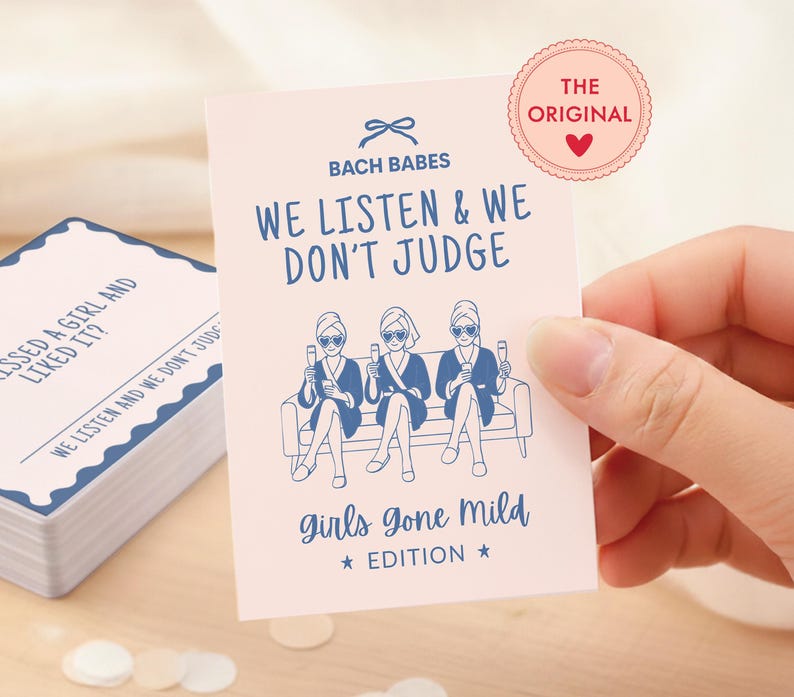 Blue Girls Gone Mild Bachelorette Games Bach Party Game Printable