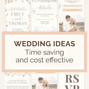 Wildflower Wedding Invite Digital Flowers Wedding Invite RSVP Tracking Custom Floral Invite