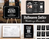 Halloween Wedding Decor Halloween Sign Wedding Gothic Decor Sign Till Death Do Us Part Wedding Gothic Invitation Dark Wedding Theme Bundle
