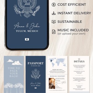 Wedding Passport Invitation Digital Save The Date Wedding Boarding Pass Custom
