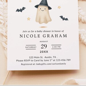Halloween Baby Shower Invite A Little Boo Baby Shower Invite Editable