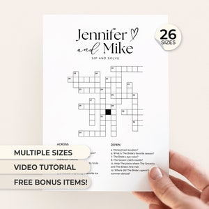 24 x 36 Wedding Crossword Sign Reception Game Wedding Canva